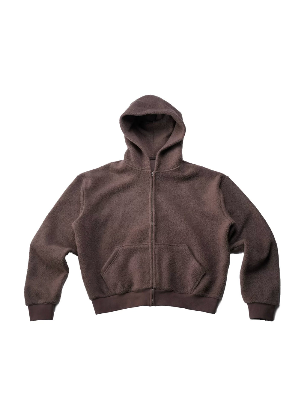 LIBERAFIT Wool Lamb Wool Silhouette Hooded Zip Jacket