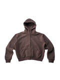 LIBERAFIT Wool Lamb Wool Silhouette Hooded Zip Jacket