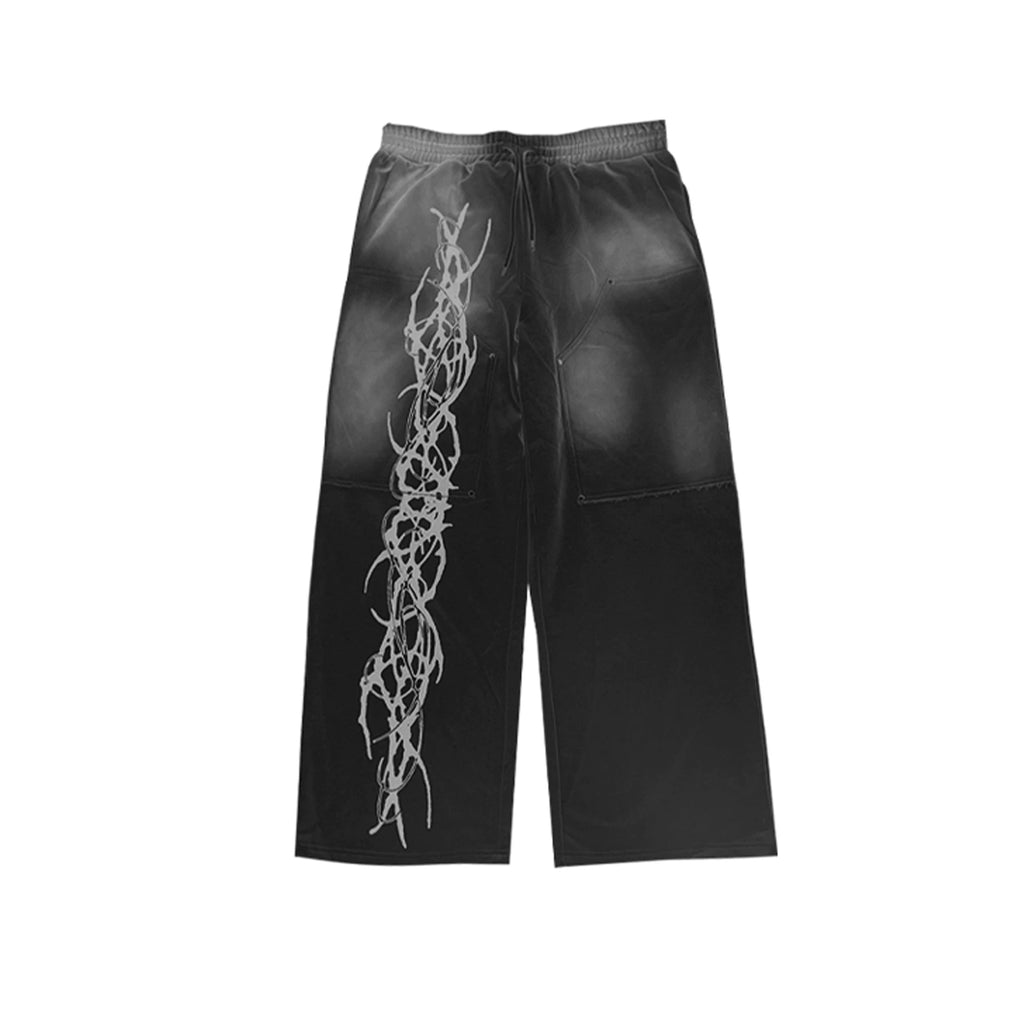 PAIKI Loose and Versatile Ink-splashed Sweatpants