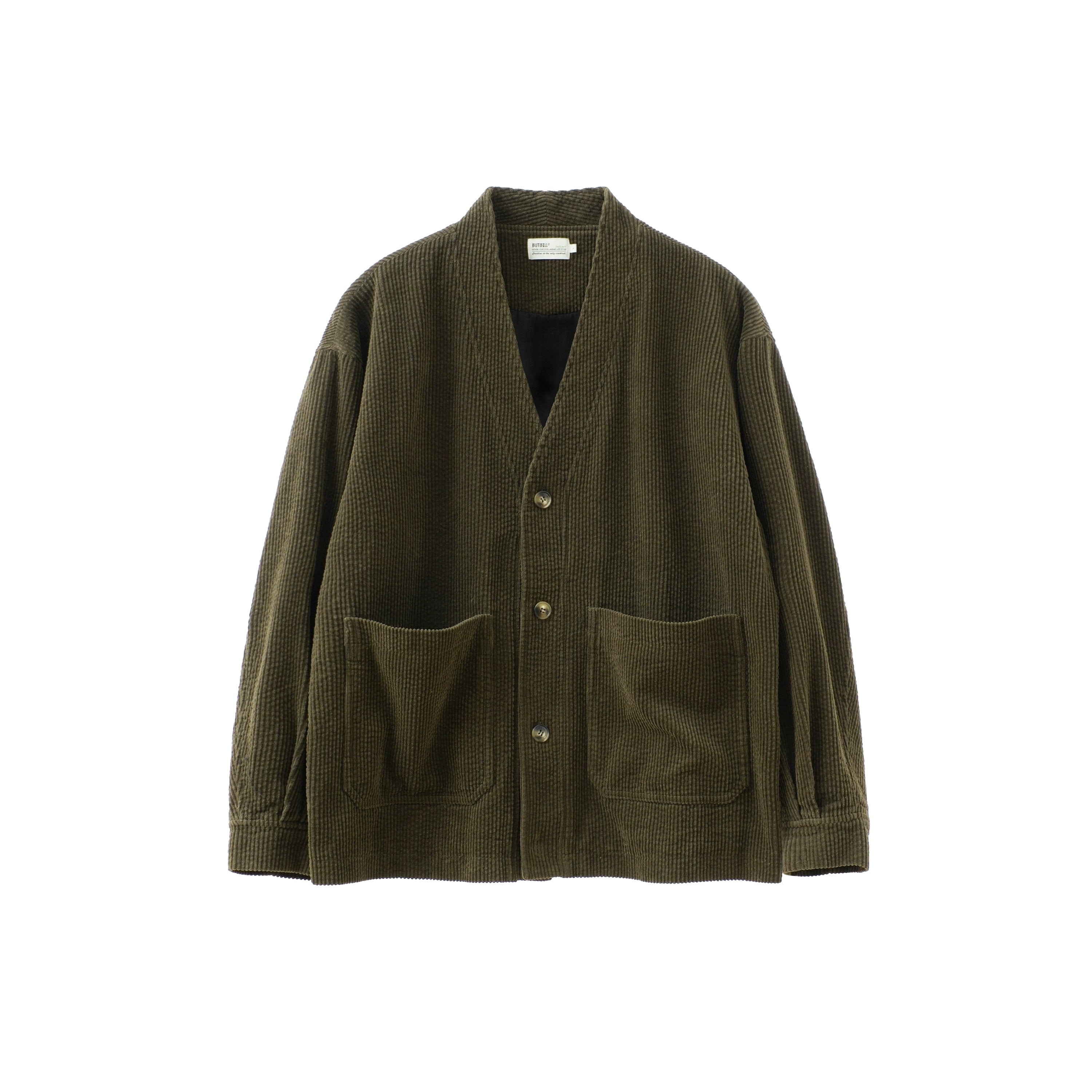 BUTTBILL Commuter  V-neck corduroy cardigan sweater Jacket