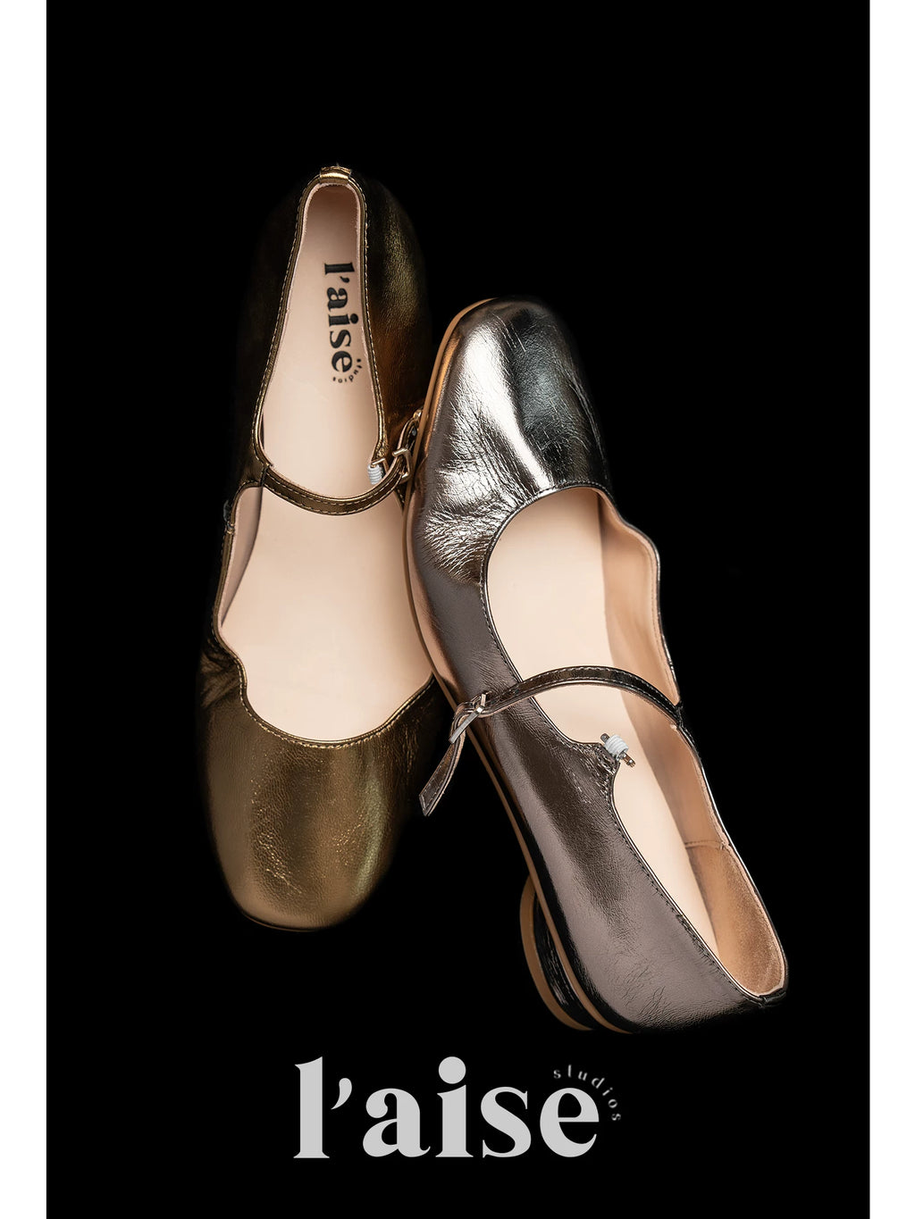 L'aise Pleated Cowhide Comfortable Shoes
