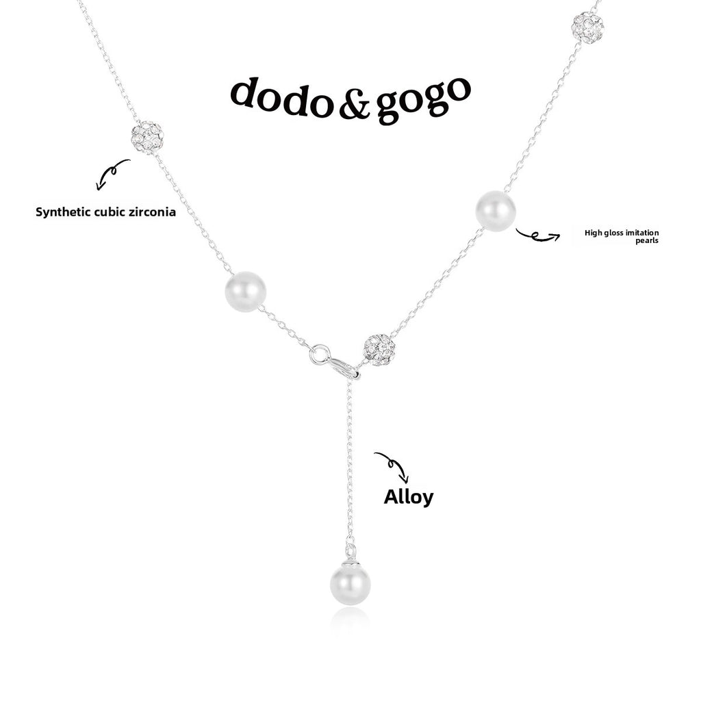 DODOGOGO Gypsy Pearl Clavicle Necklace