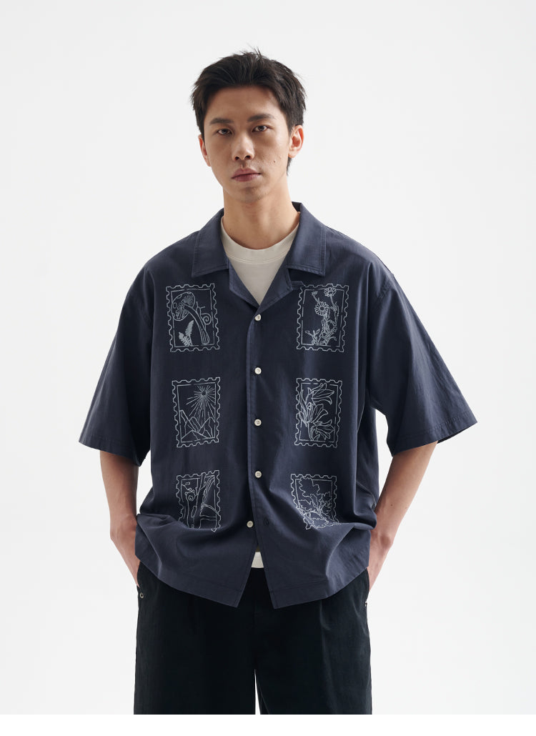 BUTTBILL 25SS Non-sensory water pulp cuban collar shirt