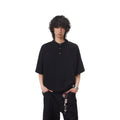 BTSG old money style Henry collar button Tee