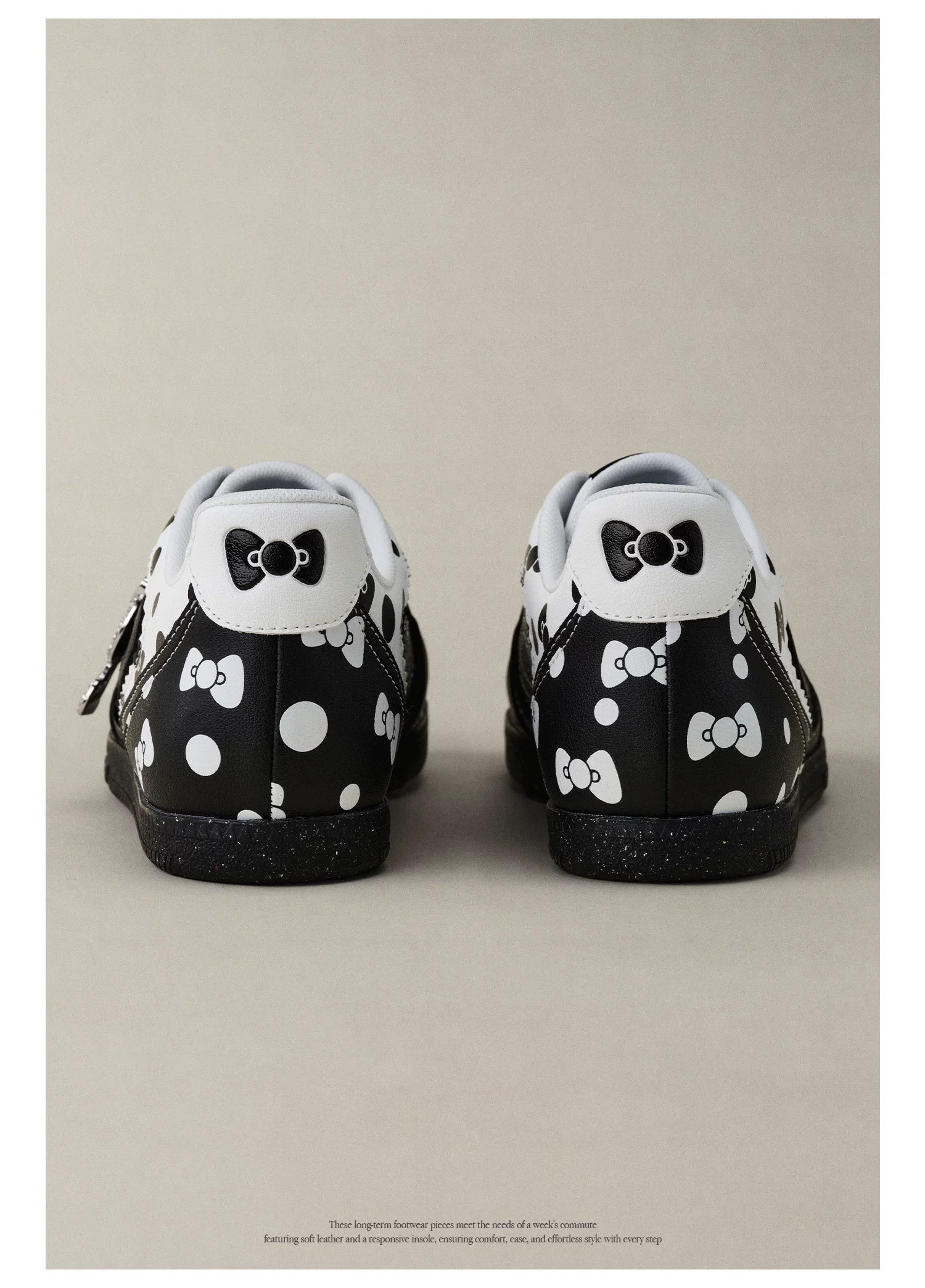 OLDORDER Polka Dot Kitty Casual Versatile Flats