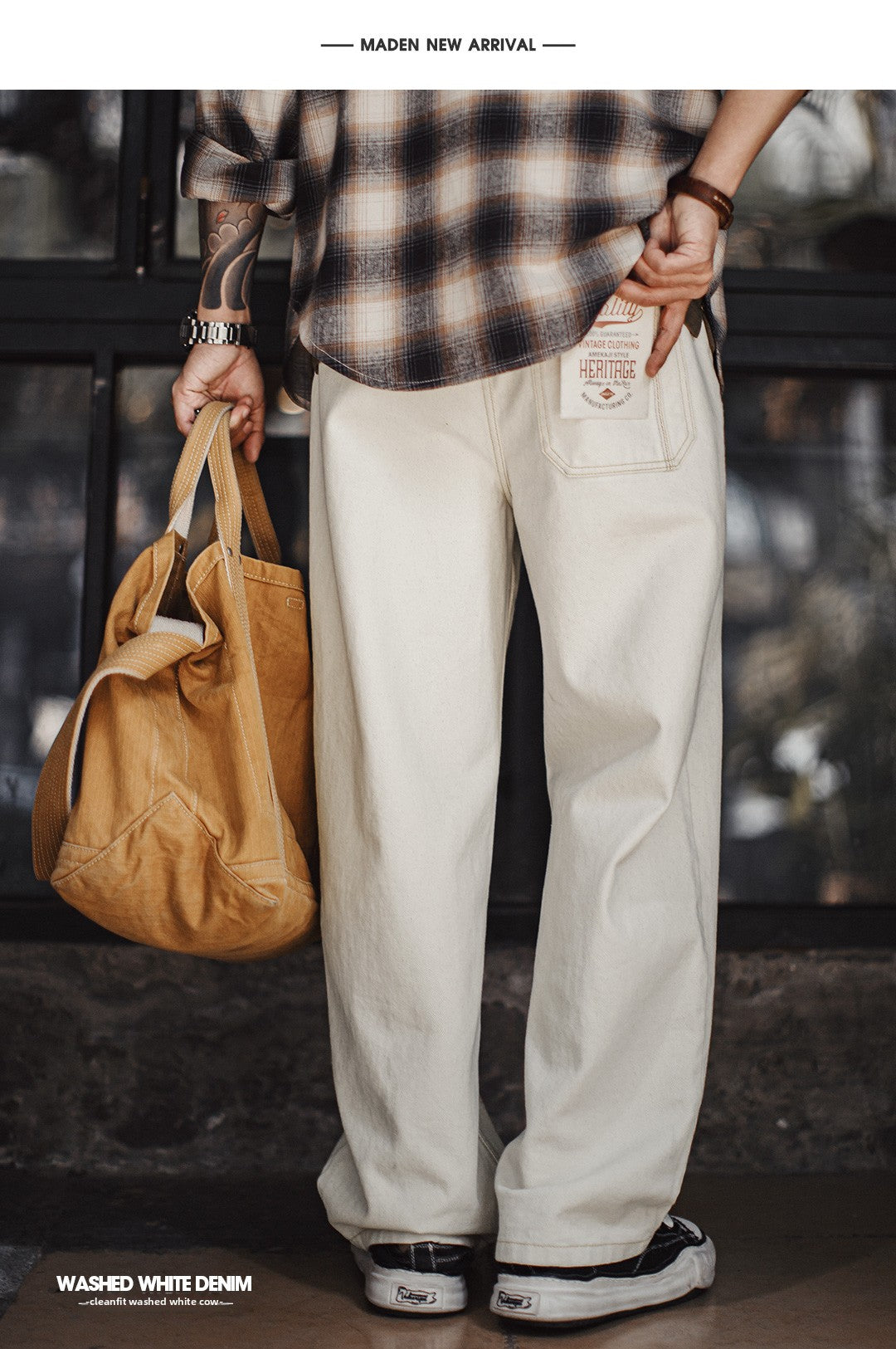 Madden Vintage White Wide Leg Jeans