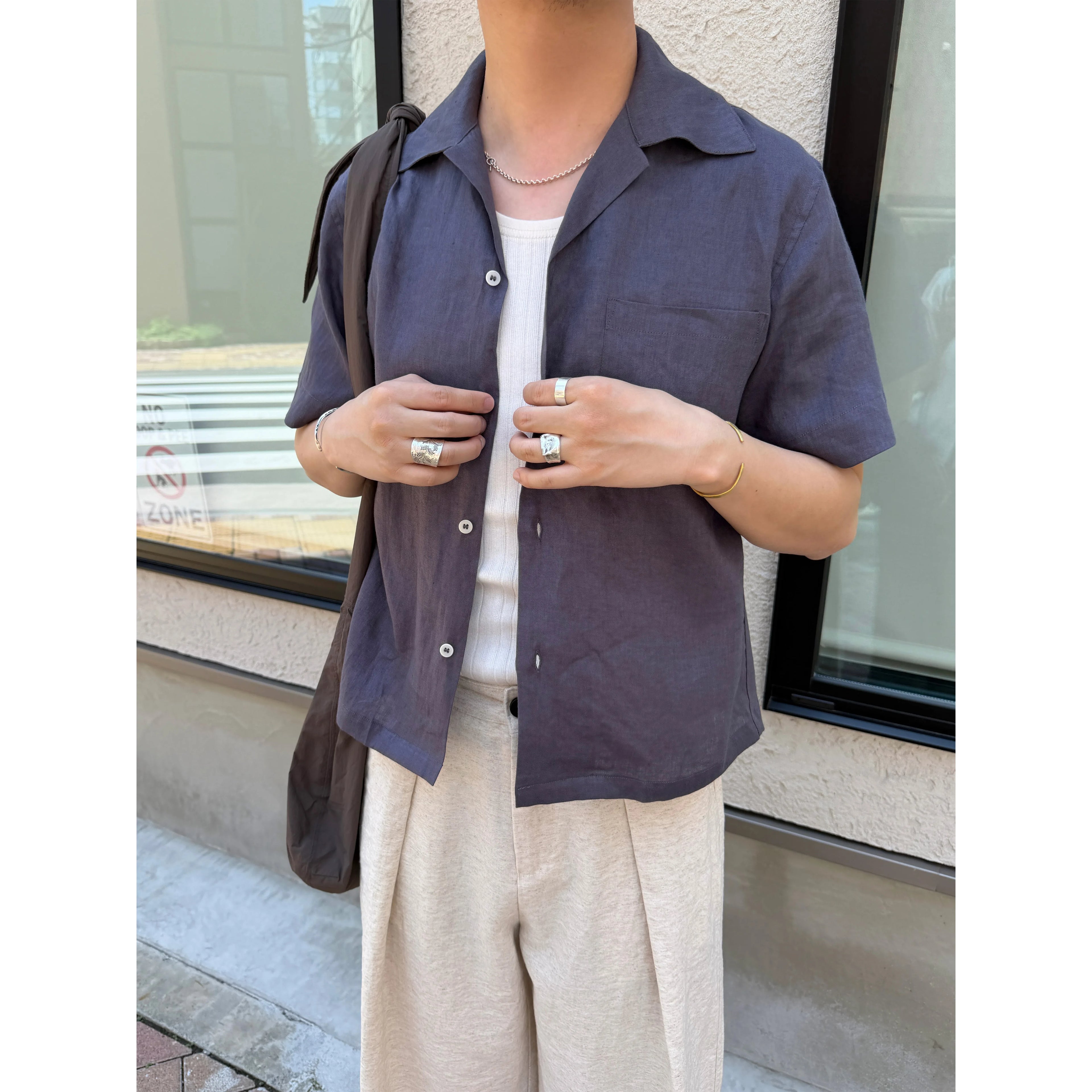 Anniehall Lapel Short Casual Short Sleeve Shirt