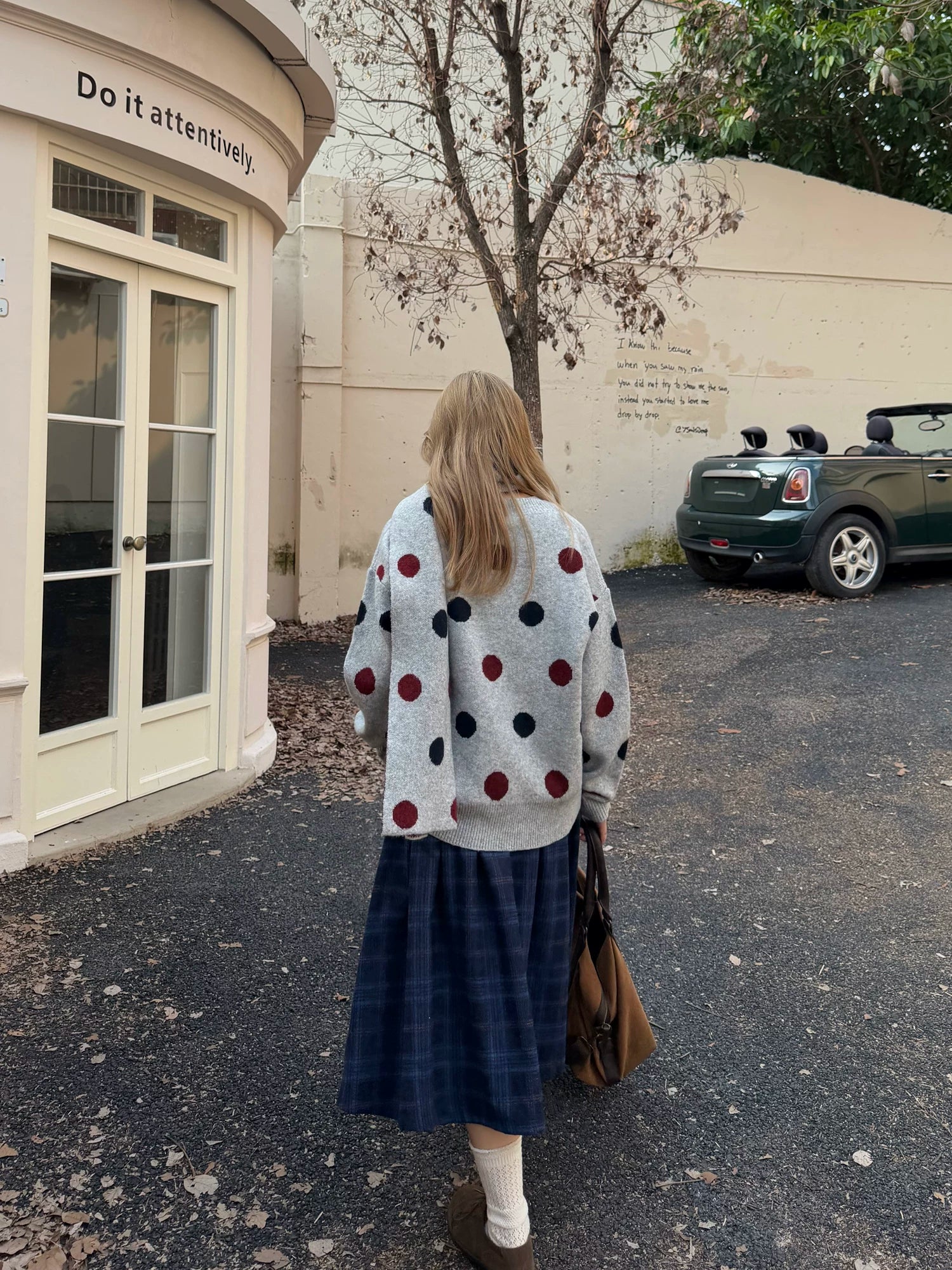 CCYE Polka Dot Lazy Wind with Scarf Sweater