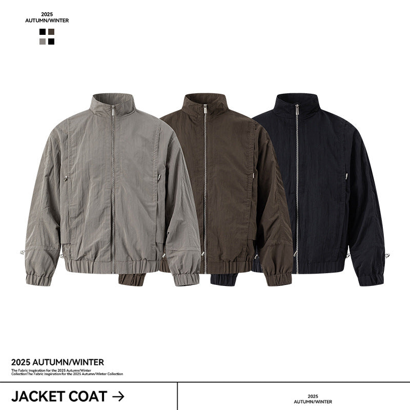 UNF Loose Long Sleeve Stand-Up Jacket