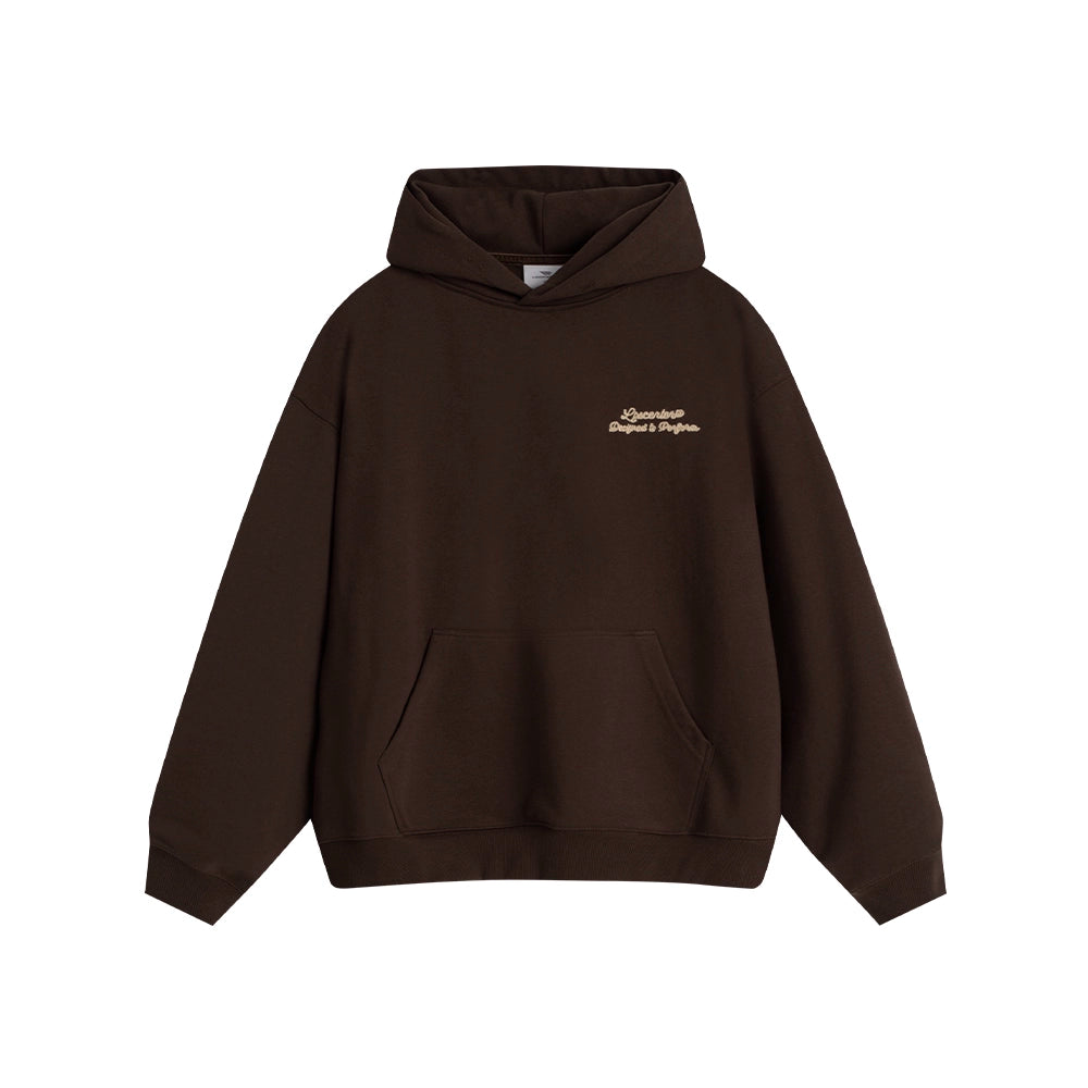 Loopsoon Front and Rear Chain Embroidered Creative Print Hooded Sweater