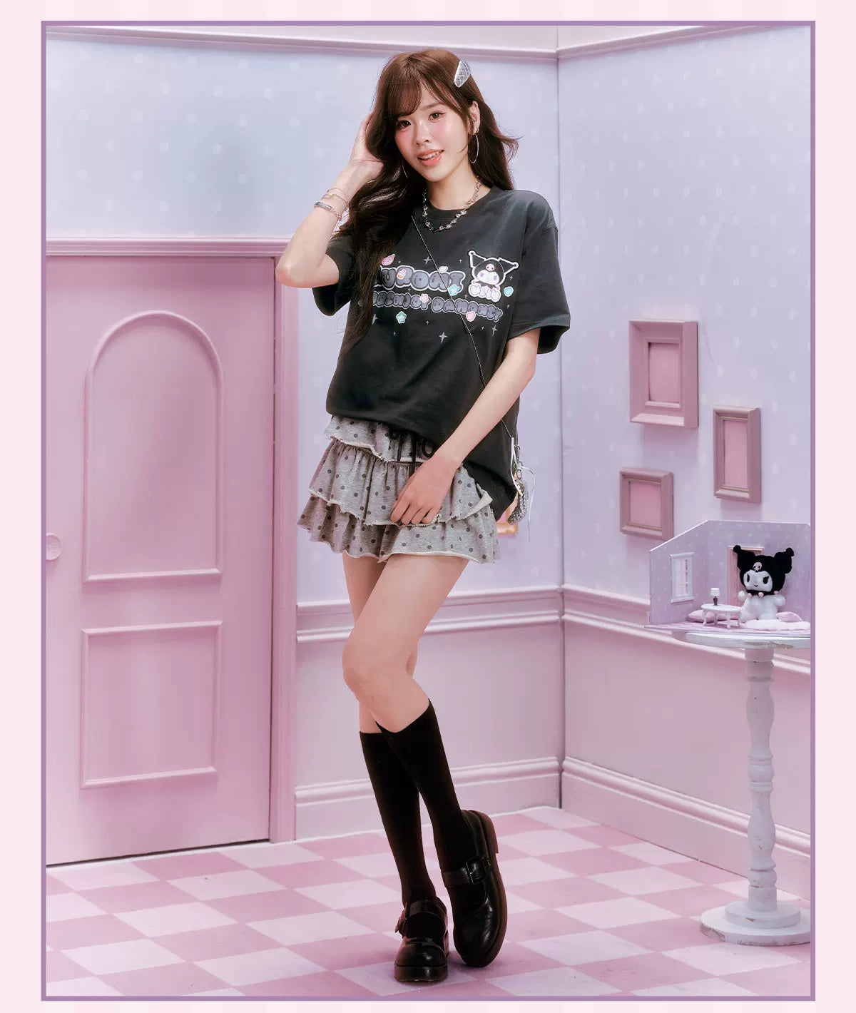 MEDM Cute Print Casual Round Neck Tee