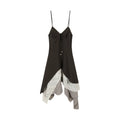 TGNS Checked Lace Stitching Dress