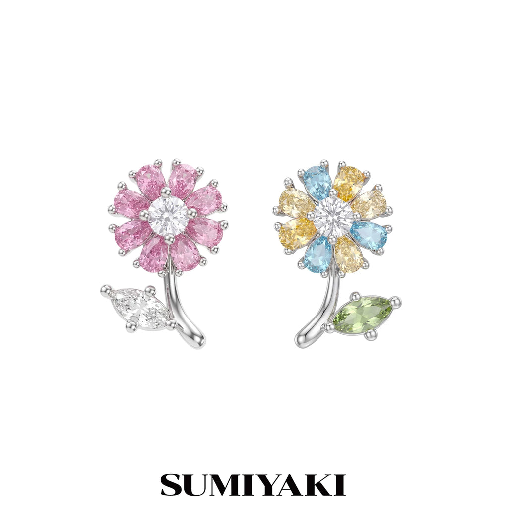 SUMIYAKI Exquisite Diamond-encrusted Stacked Earrings