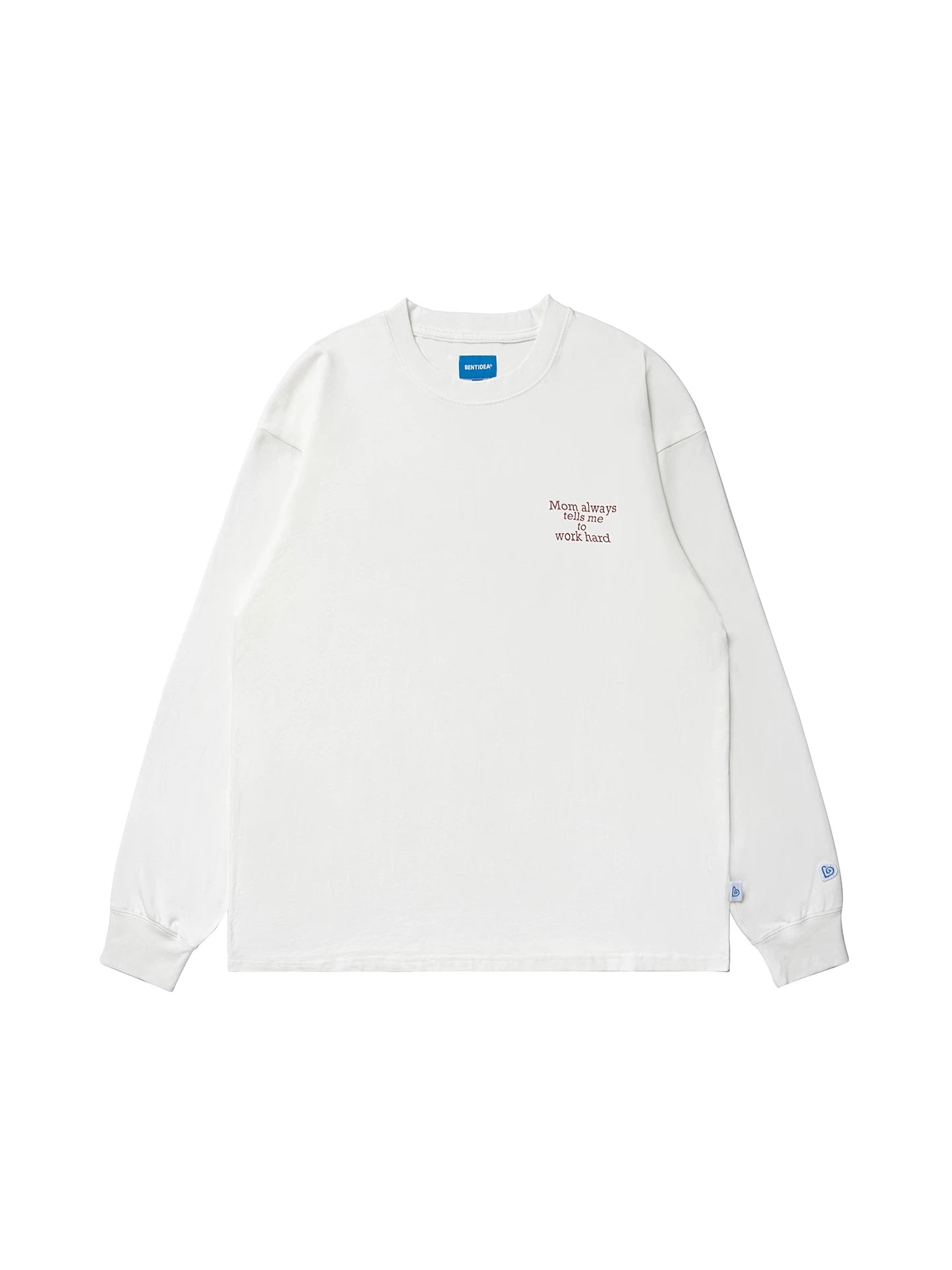 BENT IDEA Letter Print Loose Long Sleeves