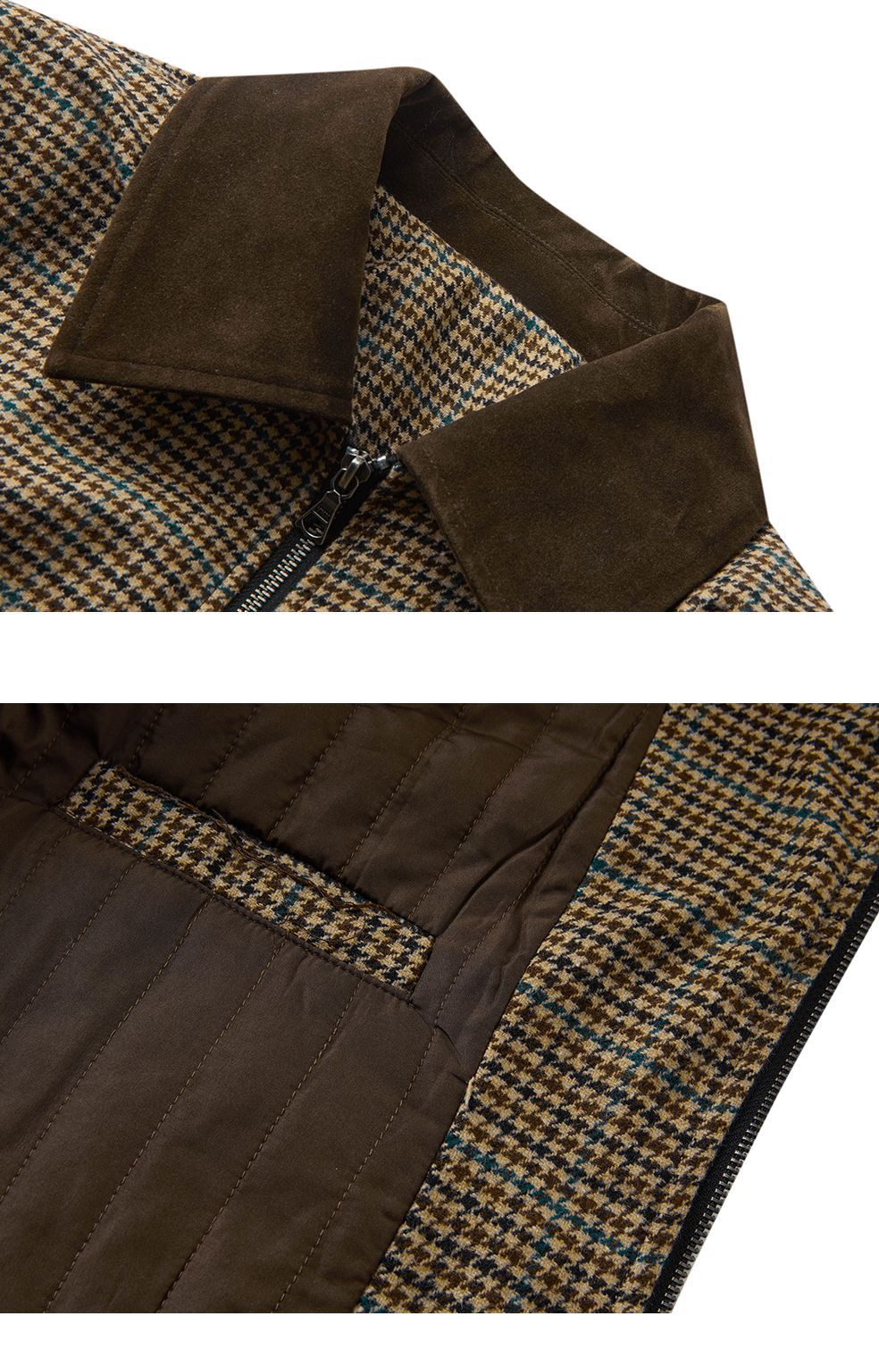 EME Retro Thousand Bird Grid Color Matching Coat