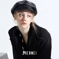 ZHENWEI Vintage PU Leather Beret