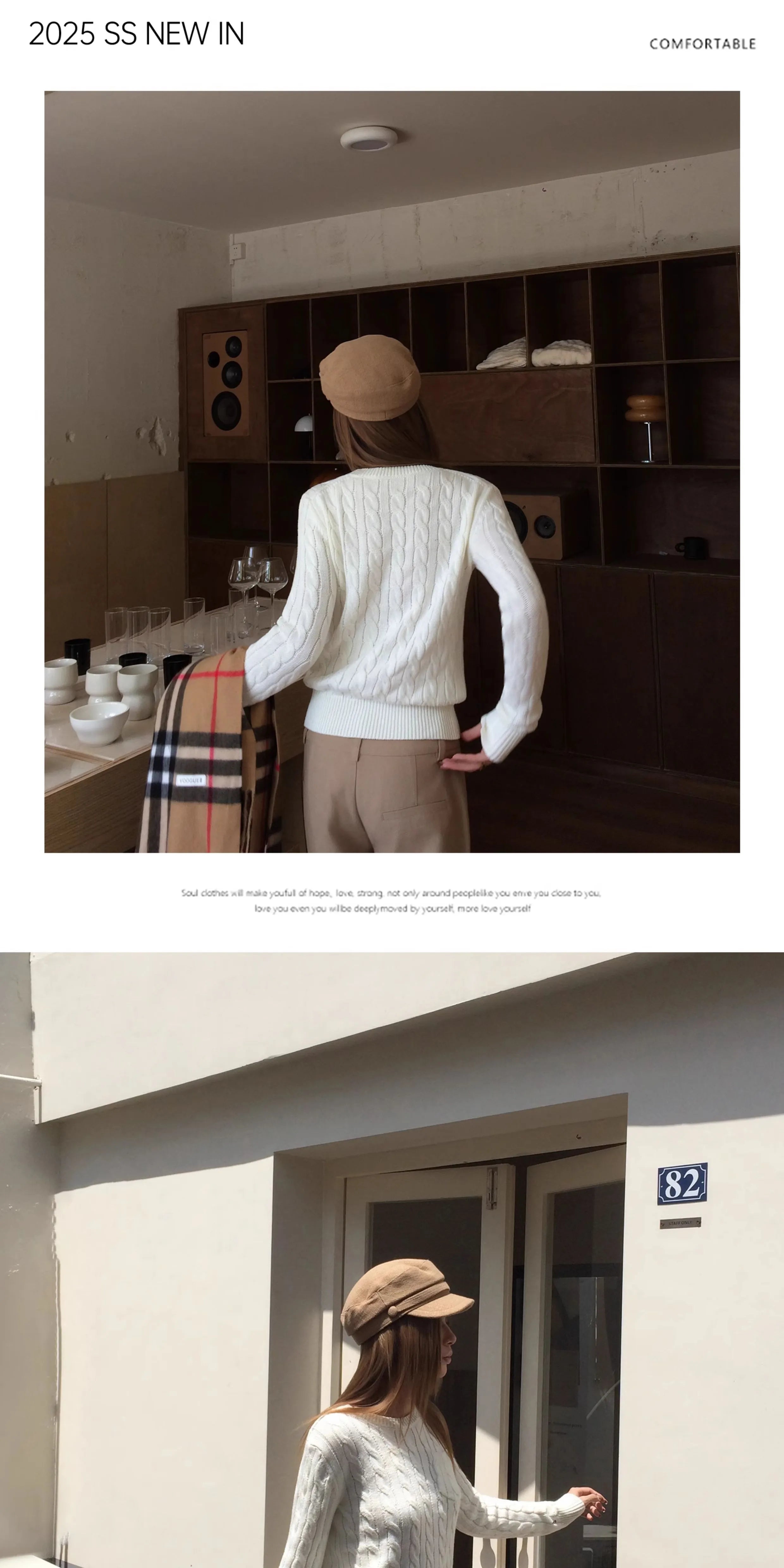 Audwyn Crew Neck Twist Sweater Slim-Fit Knitted Sweater