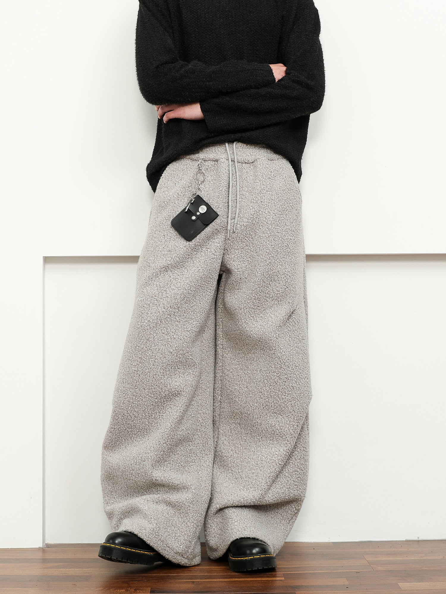 FLYOFF pleated Cozy cut wide-leg scimitar pants