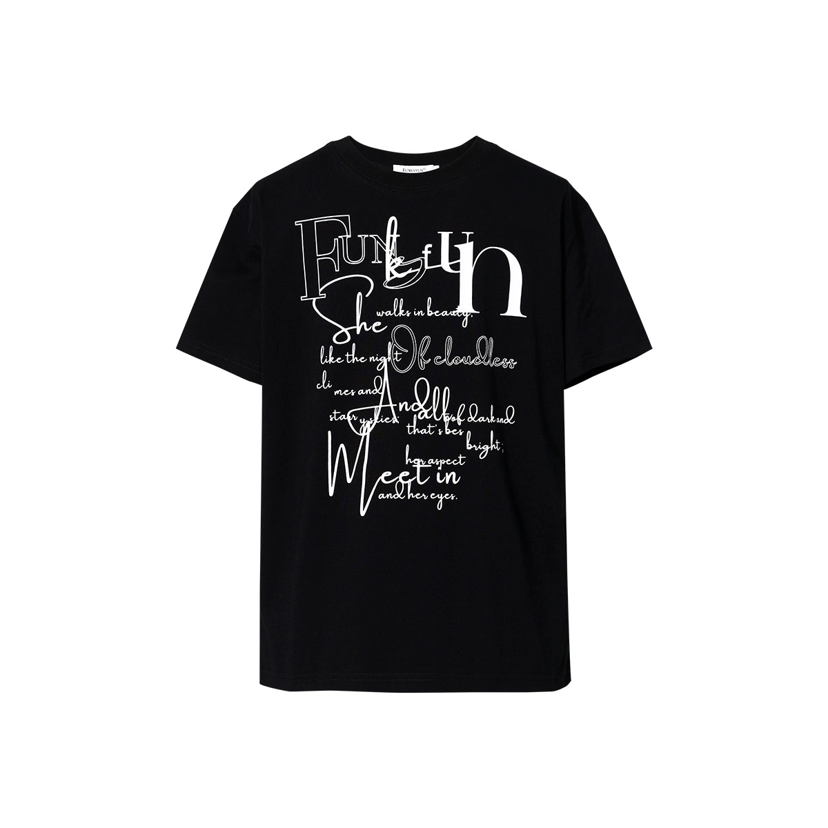 FUNKYFUN FUN Slogan Printed Tee