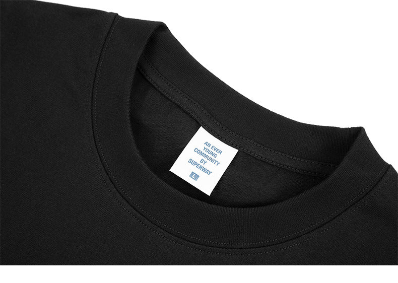 SUPER WAY Loose Crew Neck Versatile Tee