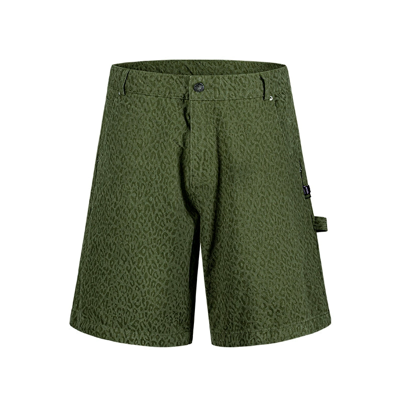 Remedy Loose Straight Leopard Tooling Shorts