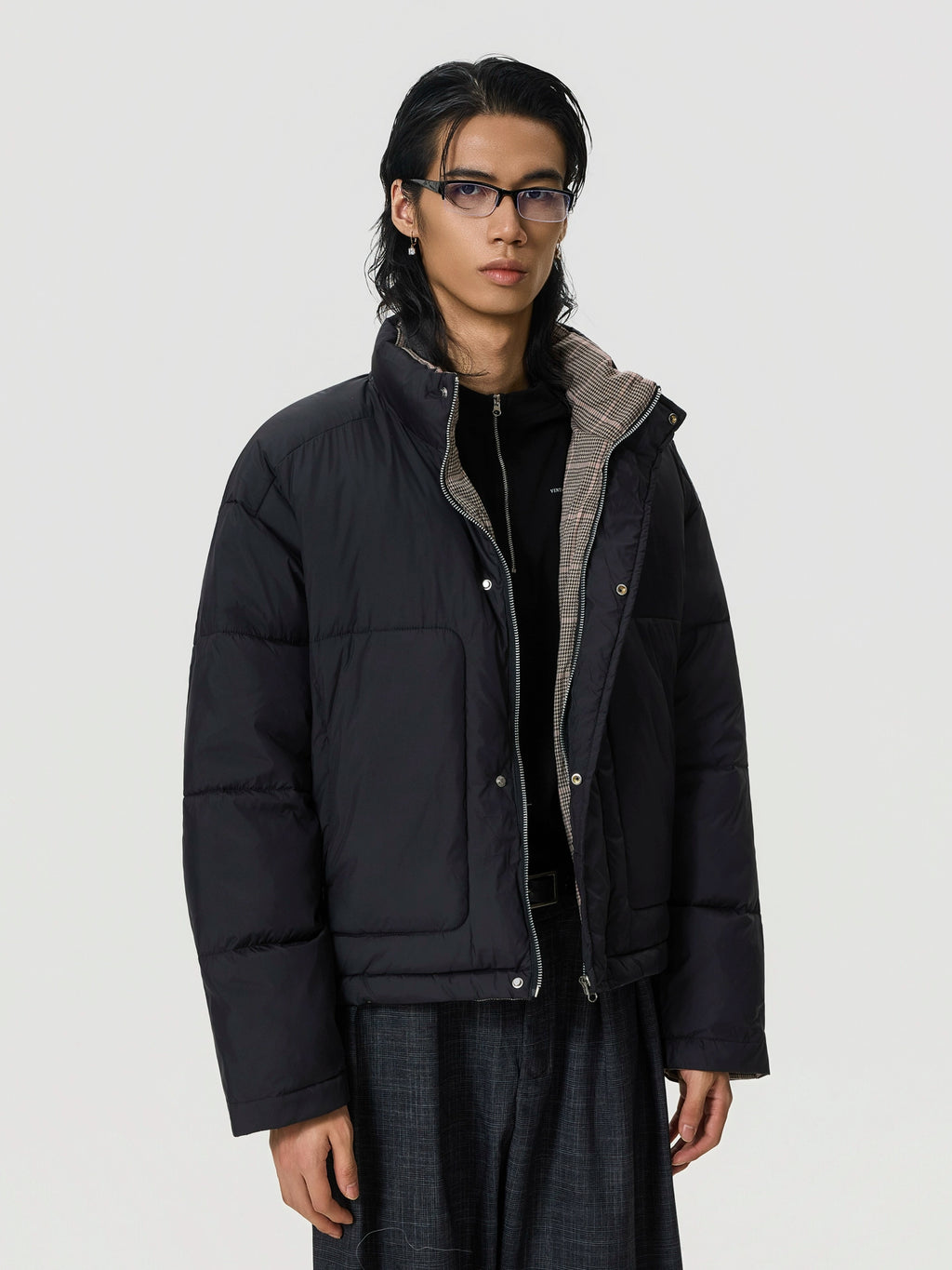 BTSG Double-sided Wear Stand-up Collar Thermal Cotton-padded Coat