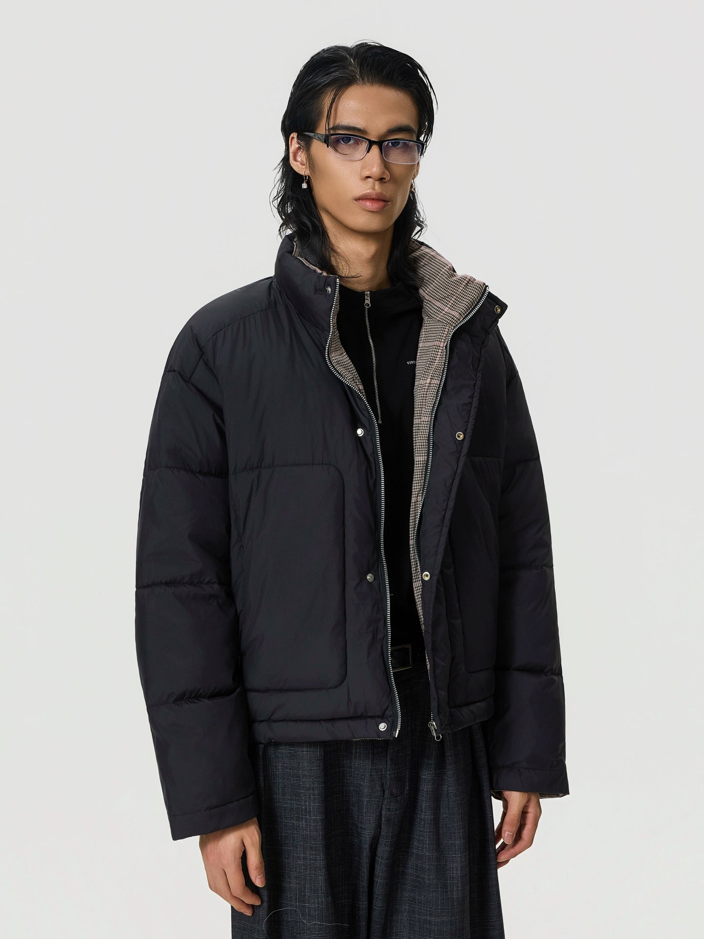 BTSG Double-sided Wear Stand-up Collar Thermal Cotton-padded Coat