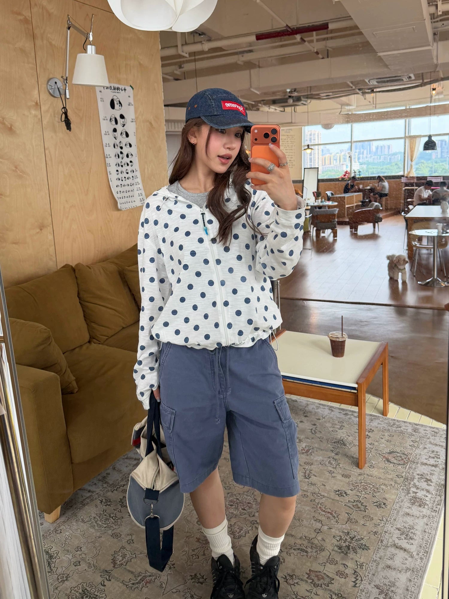 CCYE Polka Dot Hooded Sunscreen Thin Jacket