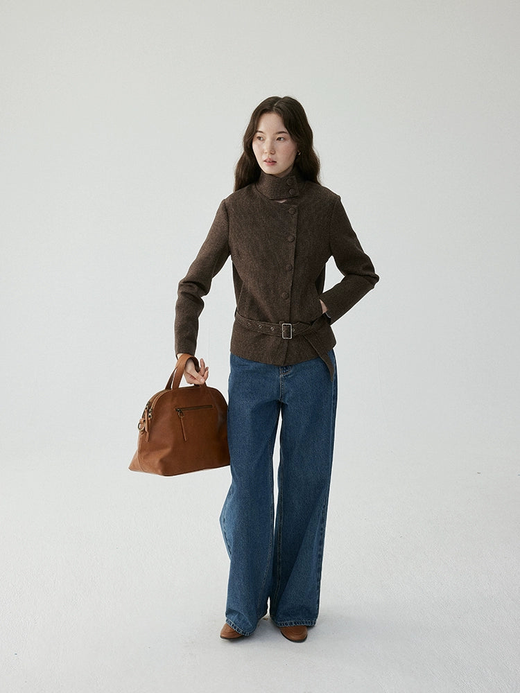 VOOE Retro Waist Slim Versatile Jacket