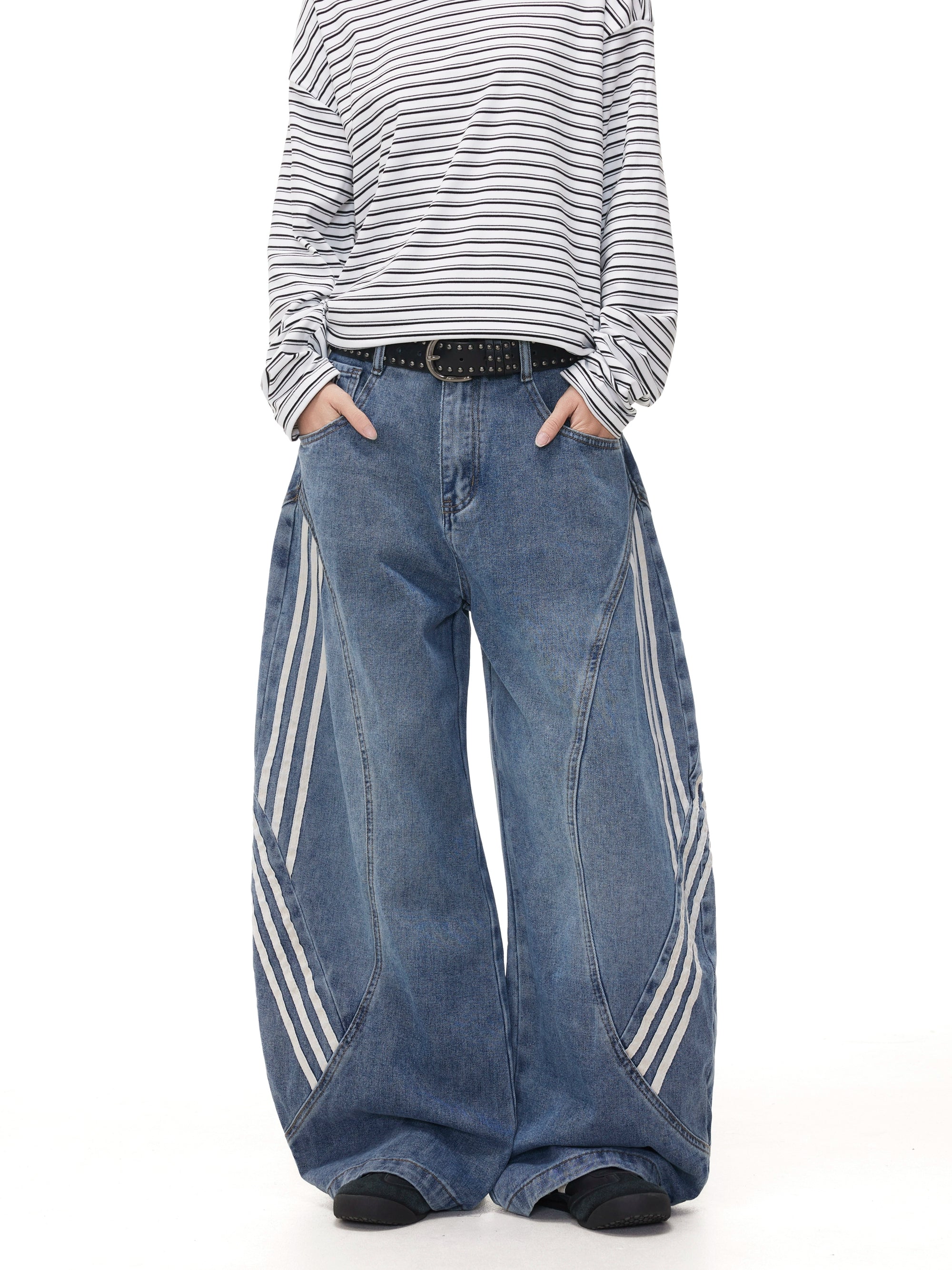 BTSG Vintage Loose Wide-Leg Jeans