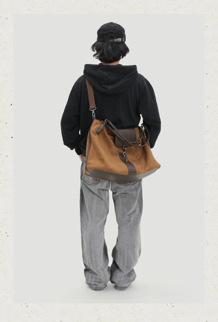 KoniKoni Leather Large Capacity Tote Bag