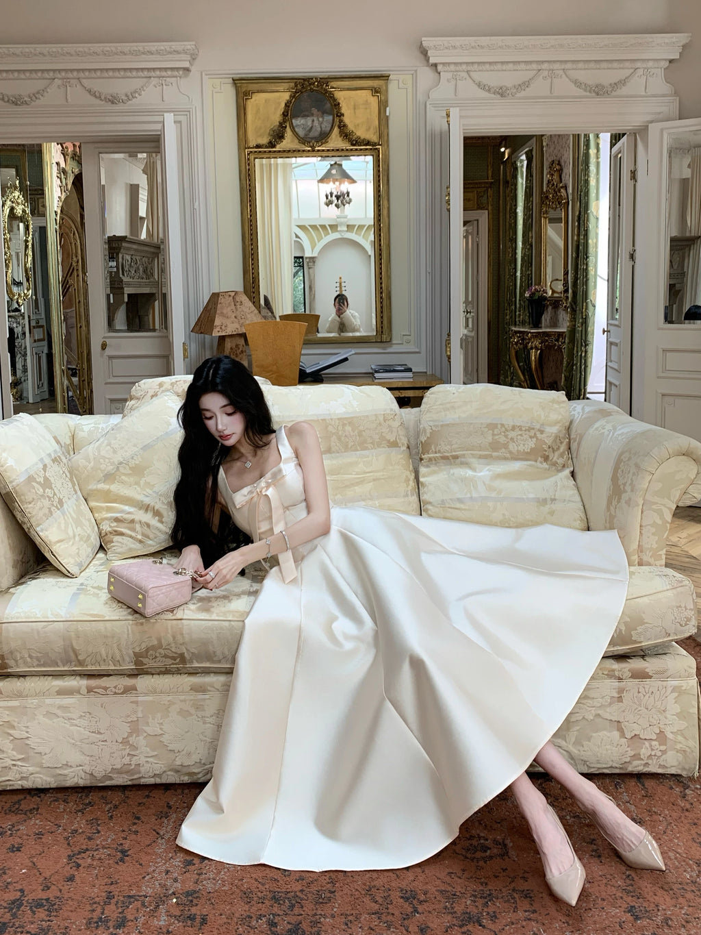 Barb Chill Large Skirt Satin Dress