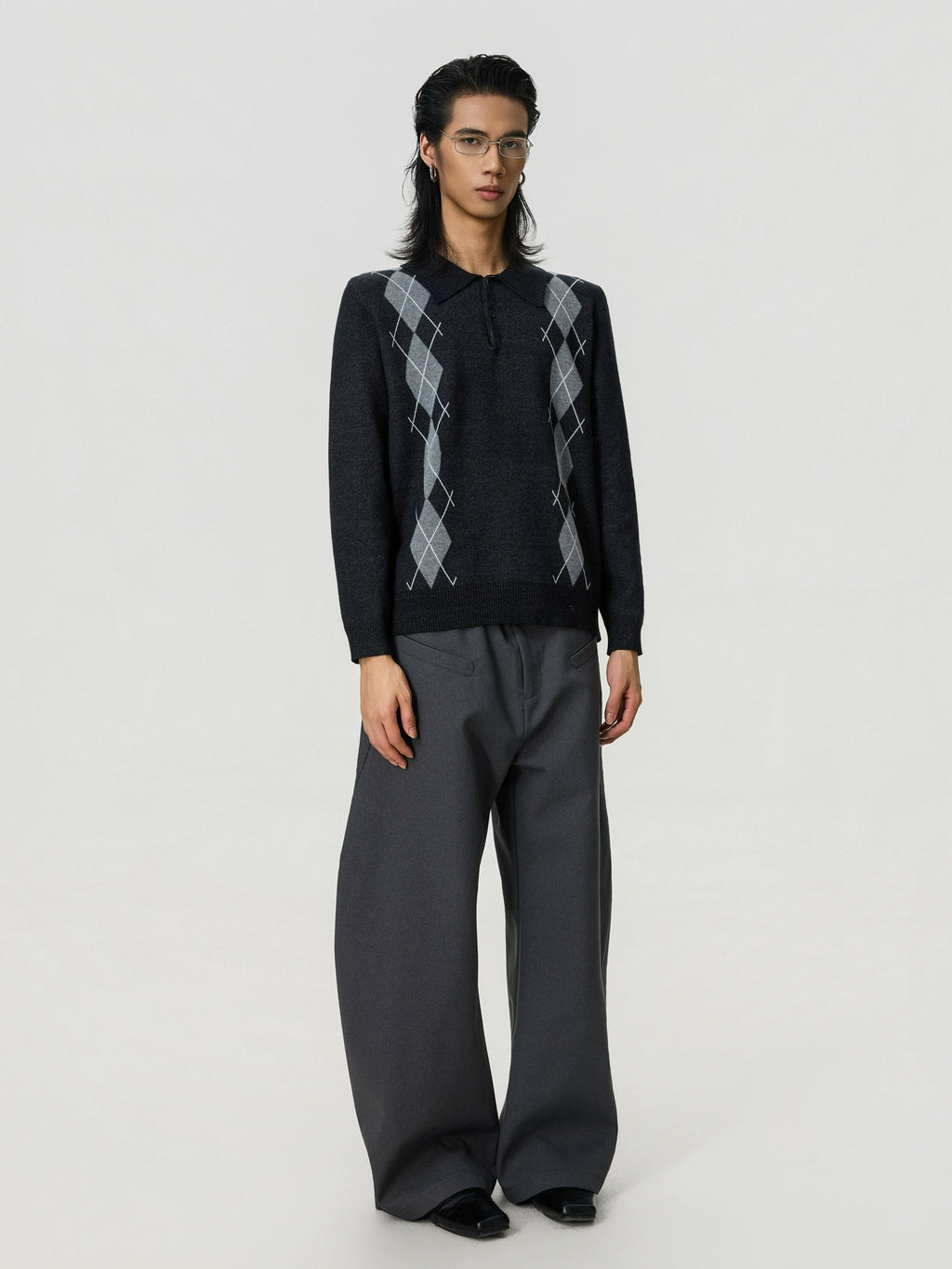 BTSG Vintage Wide-leg Scimitar Trousers