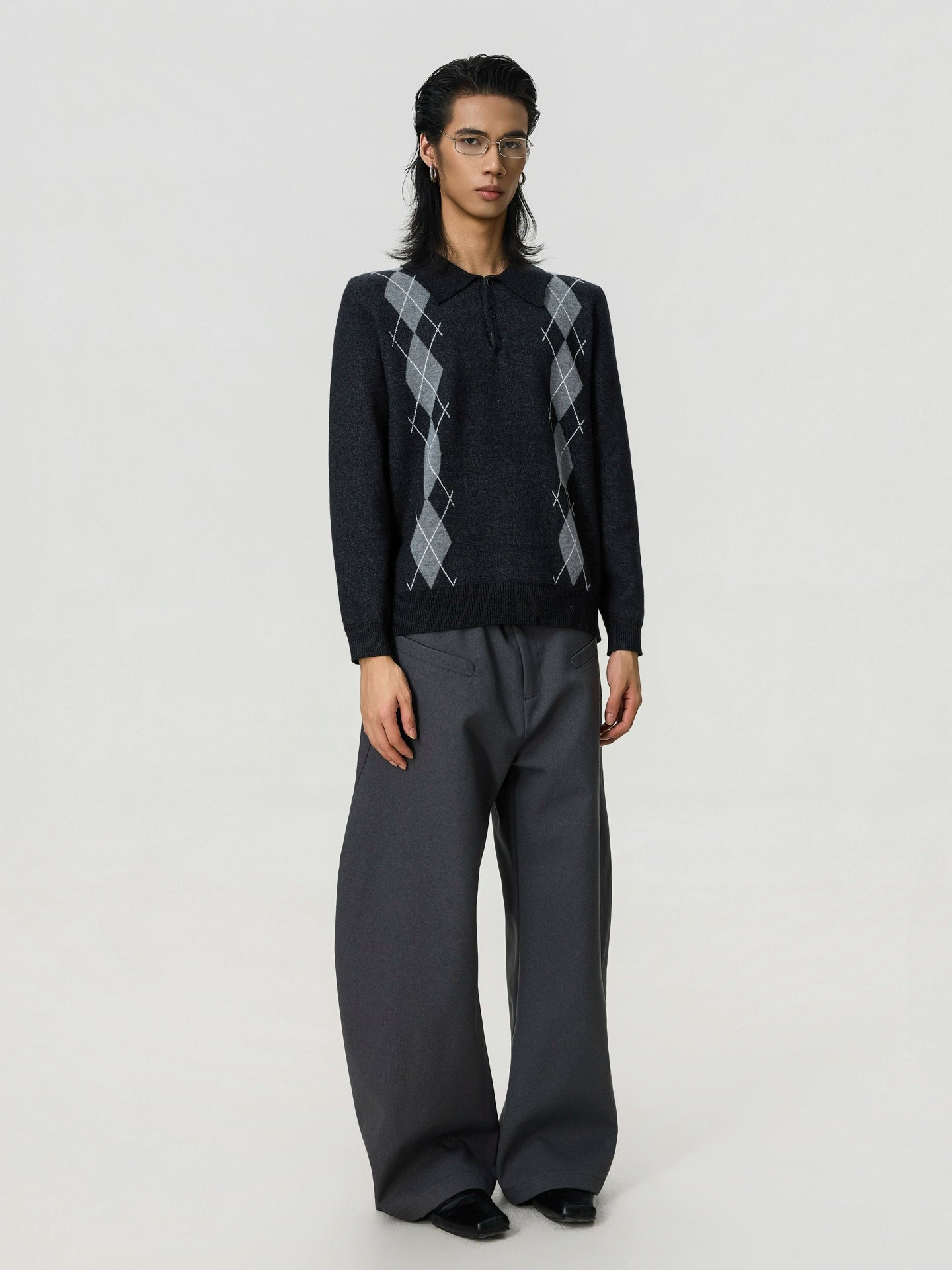 BTSG Vintage Wide-leg Scimitar Trousers