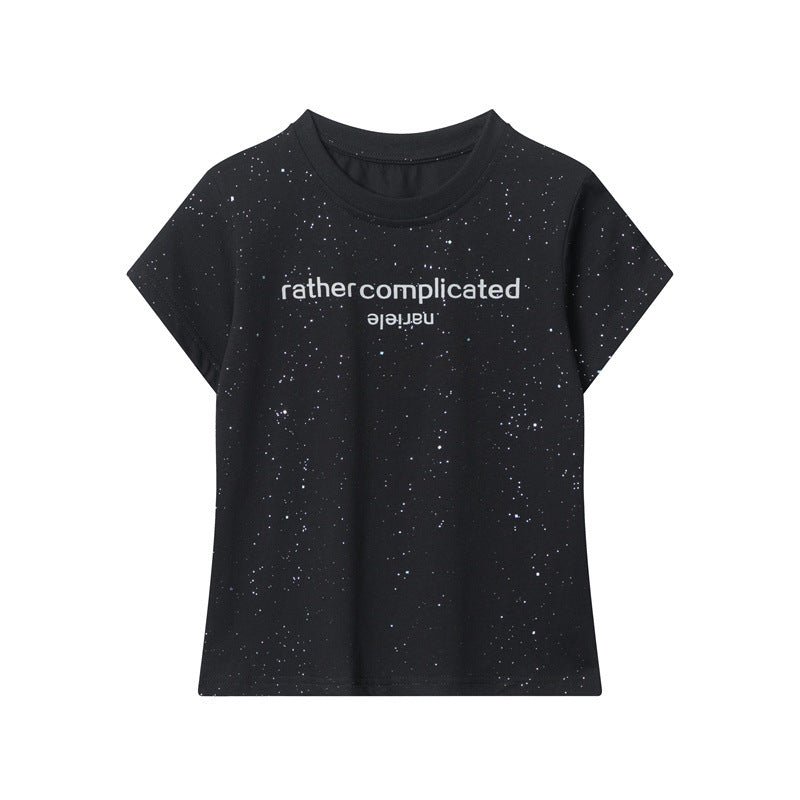 Nariele Reflective Letter Print Gypsy Tee