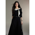 TYANG Temperament Polka Dot Streamer Collar Dress