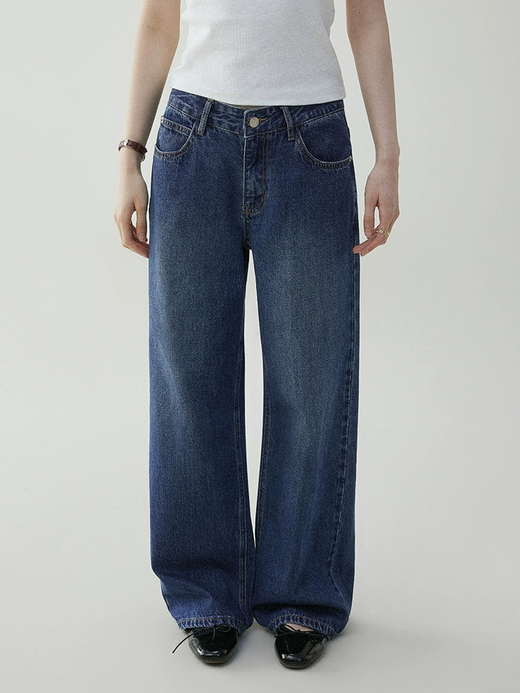 VOOE Vintage Loose Wide Leg Casual Jeans