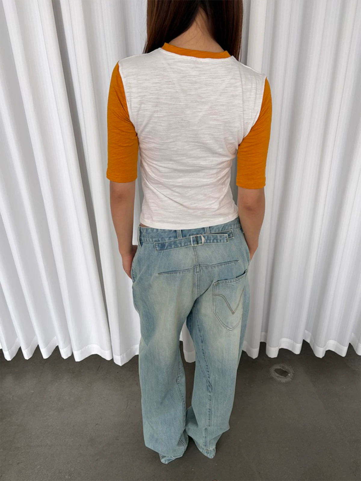 InsGale Slim Fit Alphabet Printed Tee