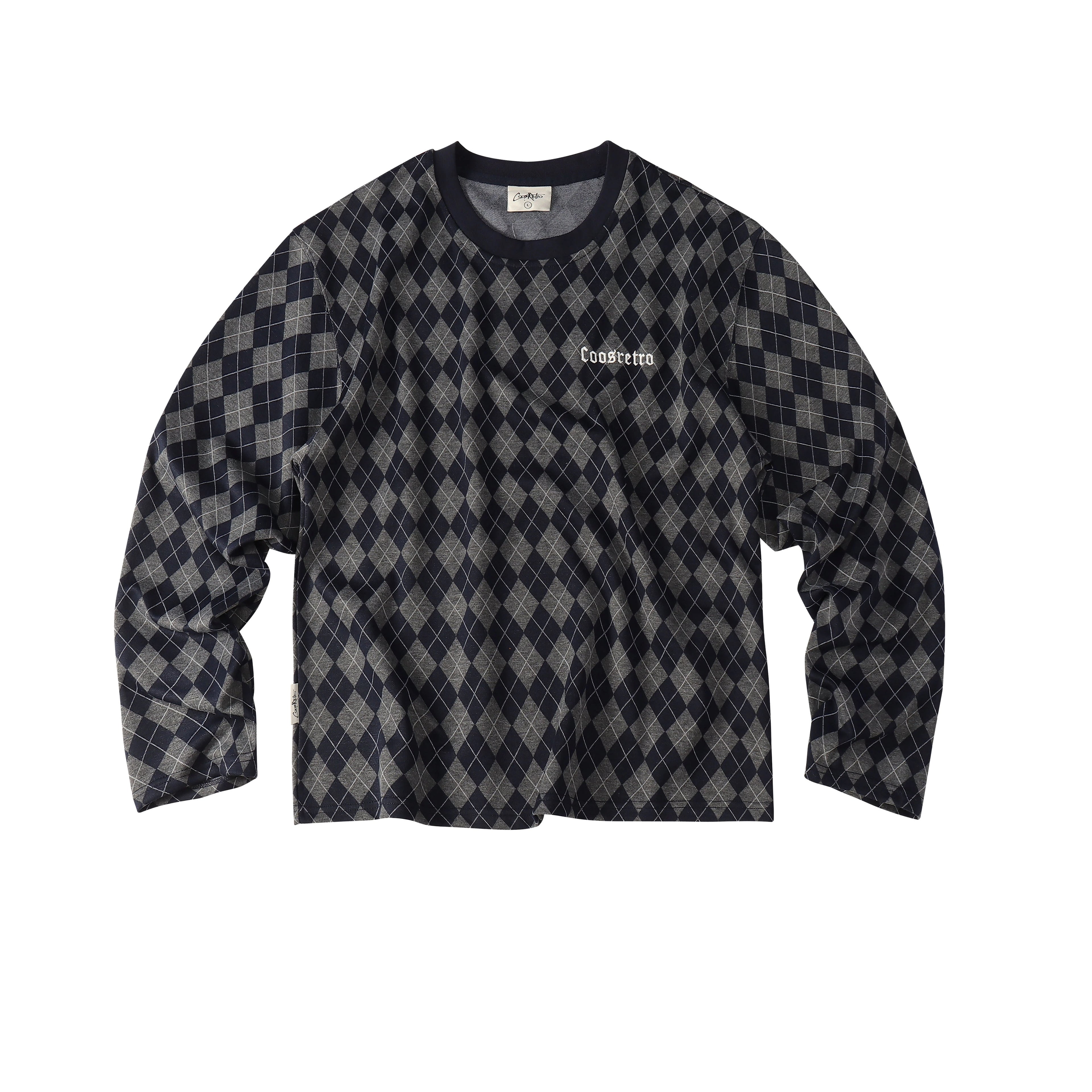 CoosRetro Vintage Rhombus Long Sleeve