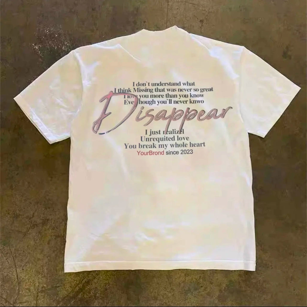 UPUPXIA Loose Casual Niche Tee
