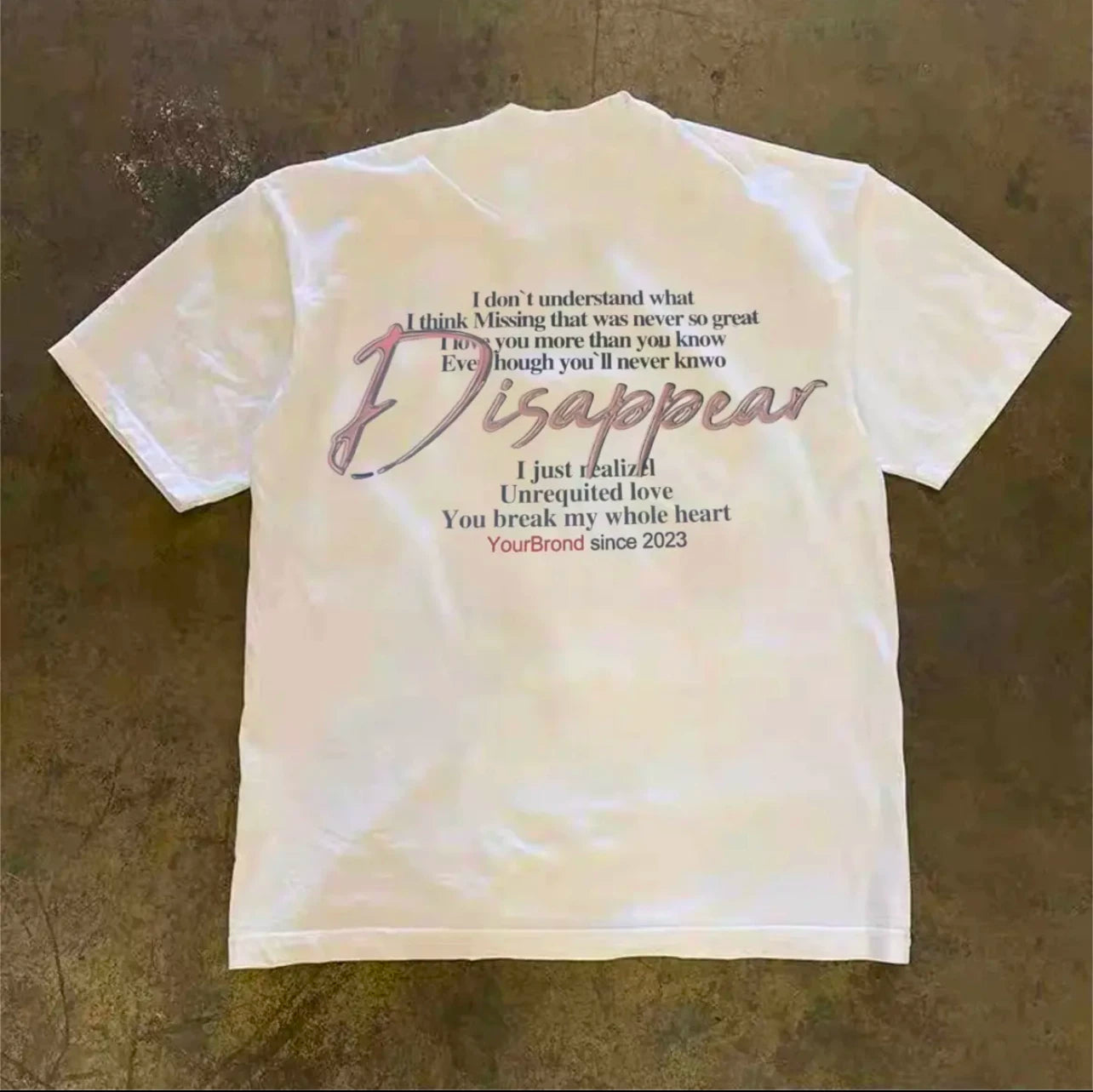 UPUPXIA Loose Casual Niche Tee