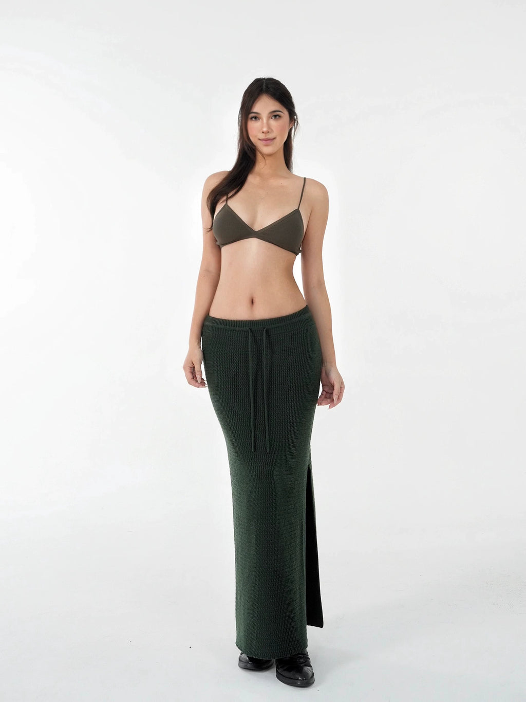 Jim Kennet Basic Knitted Bikini Adjustable Strap Swimsuit