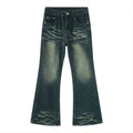 PUBLICRADIO Retro Washed Old Denim Flared Pants
