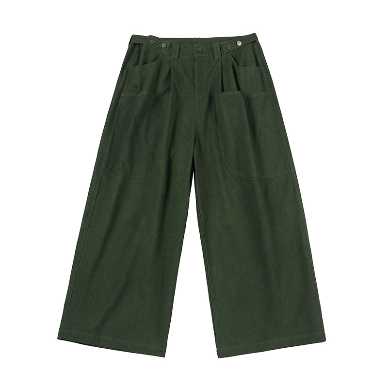 NOEARS Retro Japanese Multi-pocket Trousers
