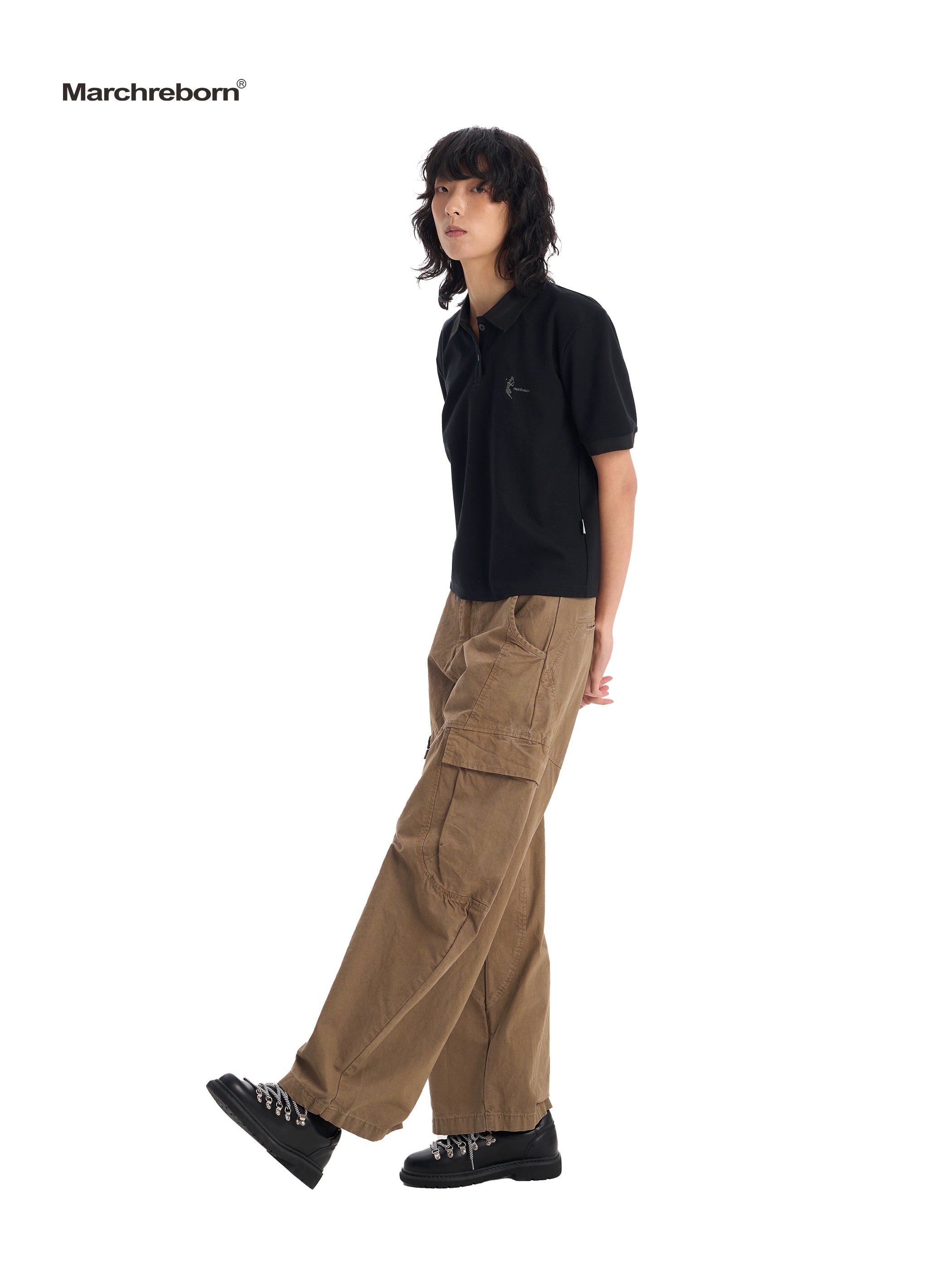 March Embroidered Flying Man Basic POLO Shirt