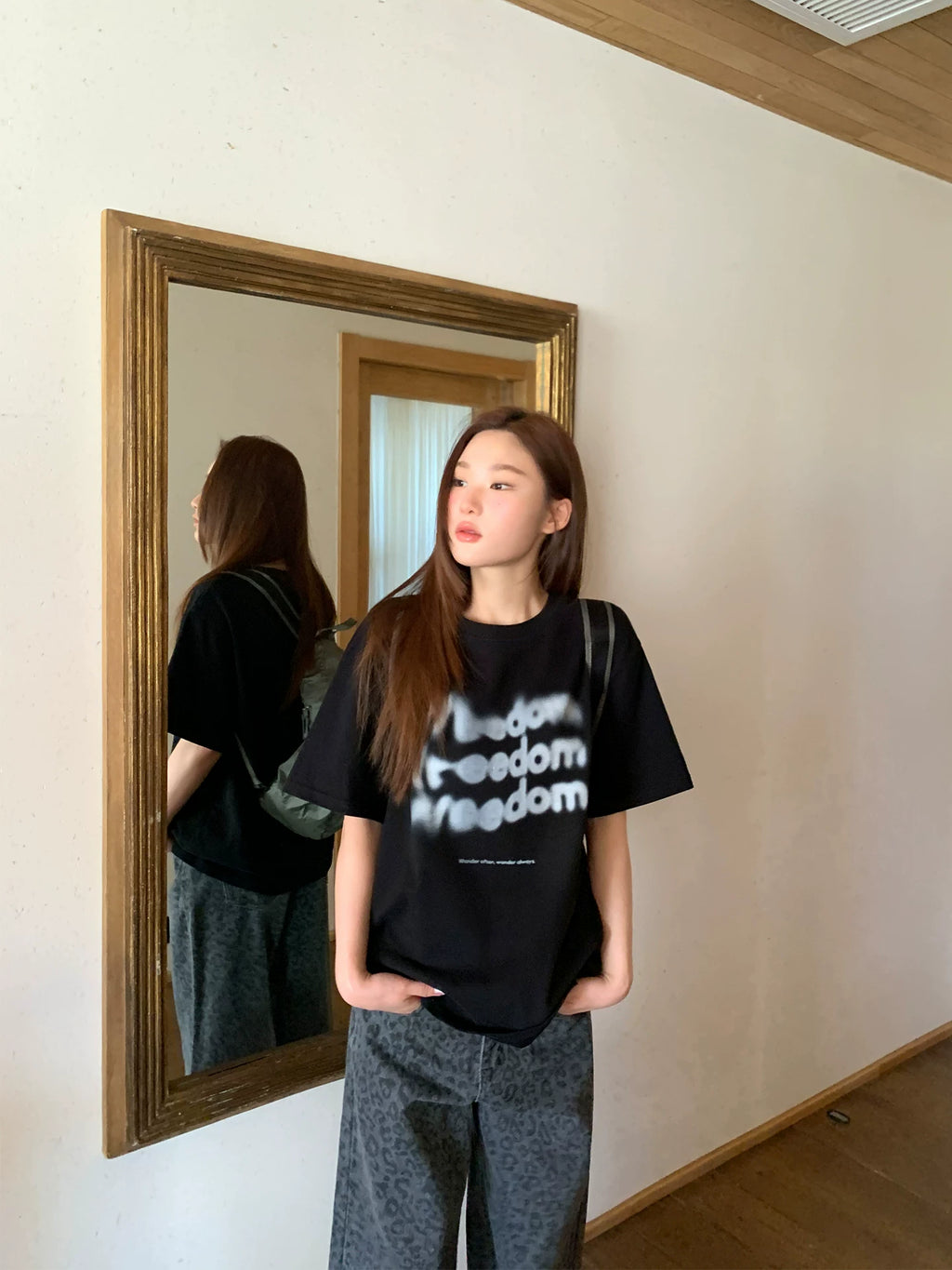 KANO Casual Letter Print Loose Tee