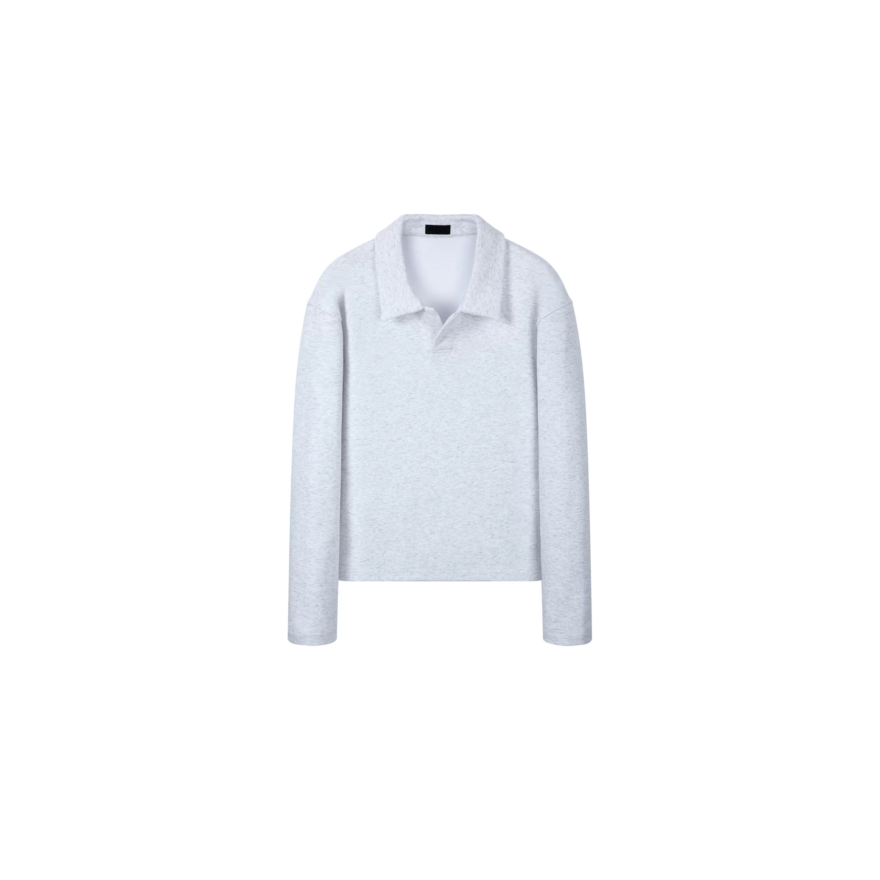 PLUS NO LOGO POLO Collar Lazy Magnetic Pullover Sweater