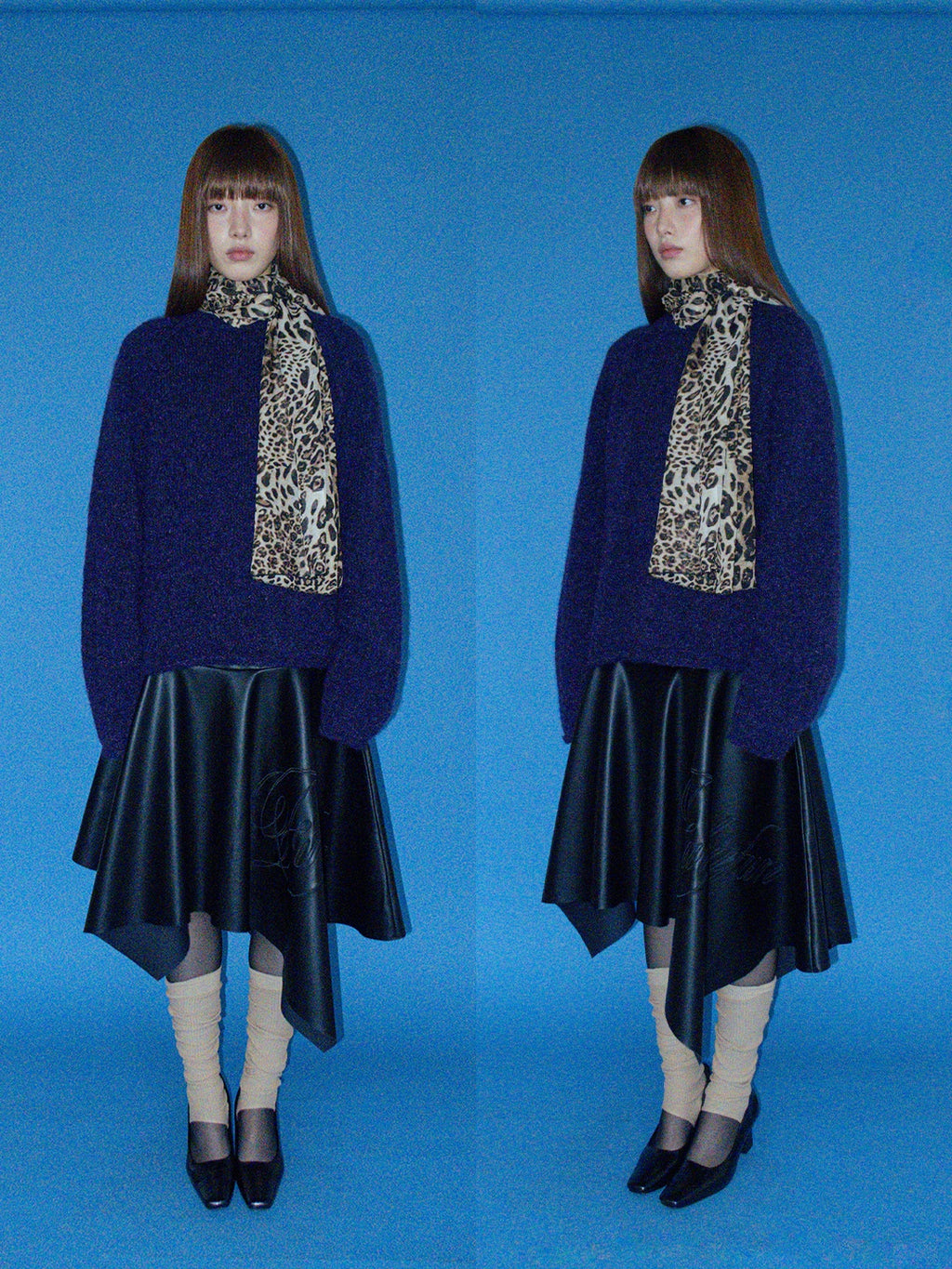 FUNKYFUN Soft Skin Warm Shoulder Sleeve Knitted Sweater