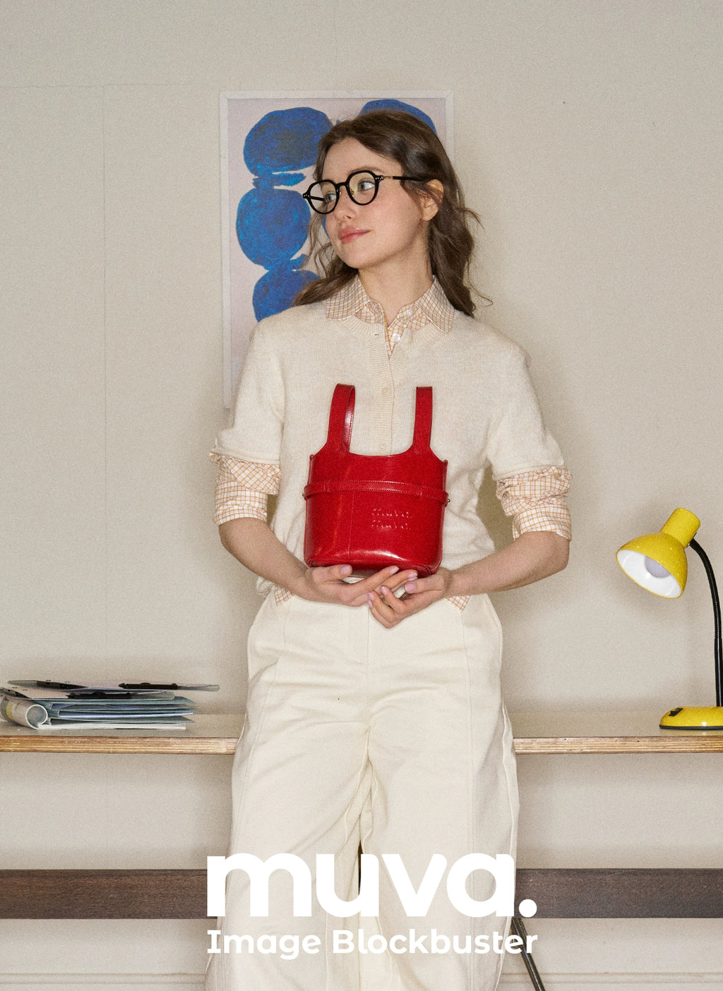 MUVA Leather Commuter Premium Sense Lazy Bucket Bag