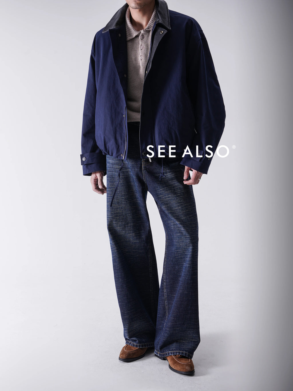 SEE ALSO Ba Series Old Money Upstart Retro Thermal Straight Jeans
